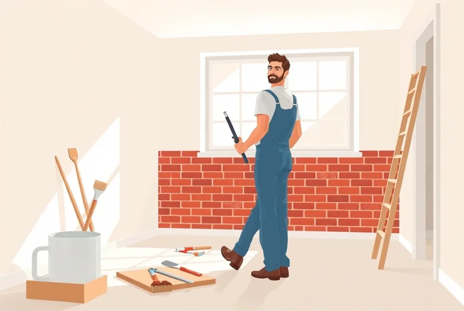 Intérieur rénové après travaux de peinture à Gardanne